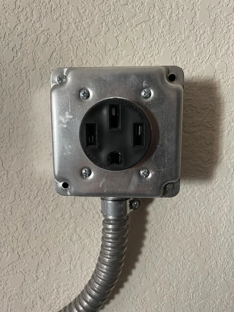 NEMA 14-50 outlet installed for Smart Home Electrical in Sullivan City